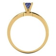 thumbnail image 4 of 0.5 ct Round Cut Simulated Tanzanite Solitaire 18K Yellow Gold Womens Engagement Ring, 4 of 5