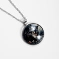 thumbnail image 4 of Wolf Stunning Women's Circular Glass Pendant Necklace Jewelry, 4 of 5