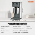 thumbnail image 2 of KFFKFF Milkshake Maker Mixer Machine Stainless Steel Electric Blender with LED, 2 of 9