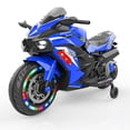 thumbnail image 3 of 12V Ride on Electric Car for Boys Girls, 110Lbs Load, Kids Motorcycle with LED, Bluetooth, Music, Horn, 3 of 9