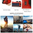 thumbnail image 4 of Xingzhi Radio Receiver Frequency Emergency LED Flashlight Alarm Power Bank Hiking Backpacking Multifunctional Phone Charger Speaker Orange, 4 of 7