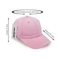 thumbnail image 4 of Baseball Cap, Washed Cotton Adjustable Sport Outdoor Sun Cap Unisex Hip hop Casual Hat Snapback Cap Pink, 4 of 6