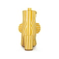 thumbnail image 2 of BLISSFUL STEP Women's Pointed Toe Bow Striped Chunky Heel Ankle Boots Yellow 10, 2 of 7