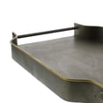 thumbnail image 3 of Benjara BM226377 Rectangular Metal Tray with Scalloped Raised Edges & Gold Rim, Brass, 3 of 5