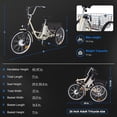 thumbnail image 6 of 250W Electric Bike，26" 3 Wheel Folding Electric Bicycle for Adults,36V Removable Battery, 6 of 7