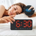 thumbnail image 3 of Unique Bargains Digital Dual Alarm Clock Dimmable Wall Clocks Orange, 3 of 6