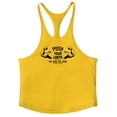 thumbnail image 3 of Mens Tank Top Muscle Thin Shoulder Strap Graphic Tees Casual Running Belt Training Gym Workout Breathable Vests Yellow L, 3 of 3