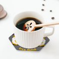 thumbnail image 5 of Yiaed Bee Kind Print Leather Coasters for Drinks - Cup Coasters Coffee Table Kitchen Table Bar, Home & Office Gifts Handmade Drink Coasters-Hexagon, 5 of 6