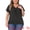 Black, variant on DARING DIVA Women's Plus V Neck Ruffle T Shirt Tee Tops 1X Purple Red