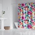 thumbnail image 2 of Pioneer Flower Floral Print Pattern Shower Curtain 72"x72" ,Bathroom Decorative Shower Curtains Set with 12 Hooks,Modern Waterproof Washable Shower Curtain, 2 of 6