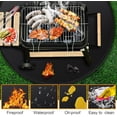 thumbnail image 3 of 36-Inch Fireproof Mat - Heavy-Duty Heat-Resistant Protector for Fire Pits & Outdoor Grills, Waterproof & Portable, Black, 3 of 5