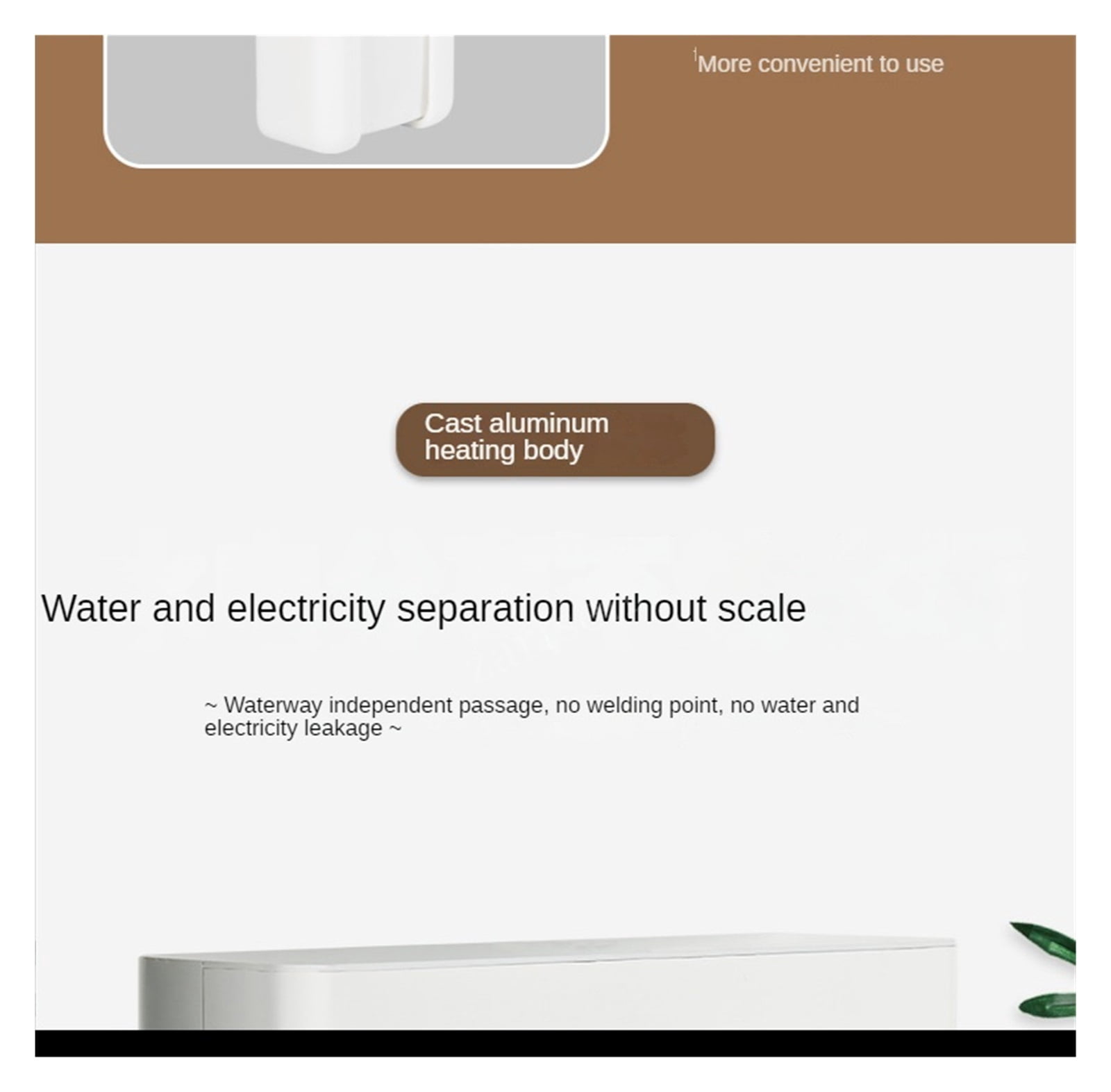 Hot Water Heater Instant Electric Water Heater Home Intelligent Constant Temperature And Rapid Heating Tankless Heater ,Safety Protections