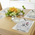 thumbnail image 4 of Ambesonne Magic Place Mats Set of 4, Birds Rabbits Tree Rainy, Standard Size, White Pink, 4 of 6