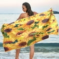 thumbnail image 7 of GZHJMY Cartoon Sunflower Beach Towel,Absorbent Quick Dry Sport Towel Oversized Lightweight Soft Bath Towel for Travel Sports Pool Swimming Bath Camping 31x71in Bath Towels, 7 of 7
