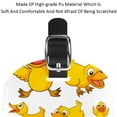 thumbnail image 4 of Square 2Pack PU Leather Cute Yellow Ducklings Cruise Luggage Tag with Privacy Cover and Name ID Tag for Travel Handbags Backpacks Luggage Tags, 4 of 6