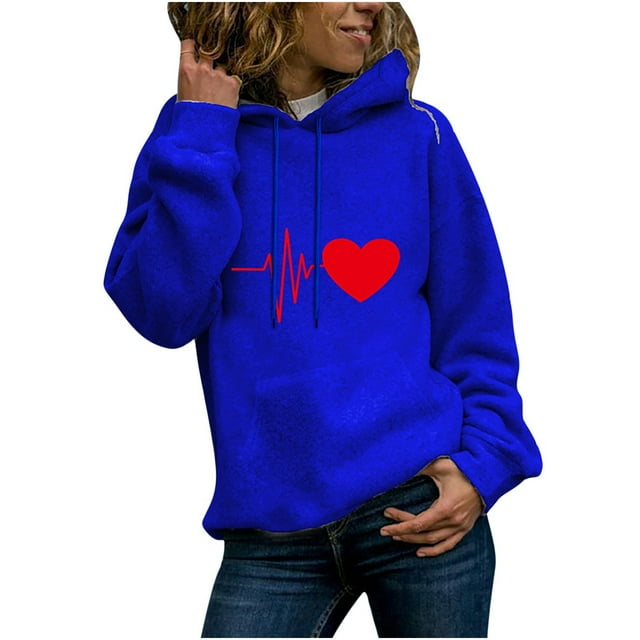 Birdeem Automne Hiver Chandail à Manches Longues pour Femmes, Imprimé, Col Rond, à Capuche