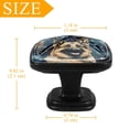 thumbnail image 4 of 4 Pcs Cabinet Handle Drawer Pulls Sheepdog Knobs with Screws Square Furniture Office Cabinet Knob Decoration, 4 of 7