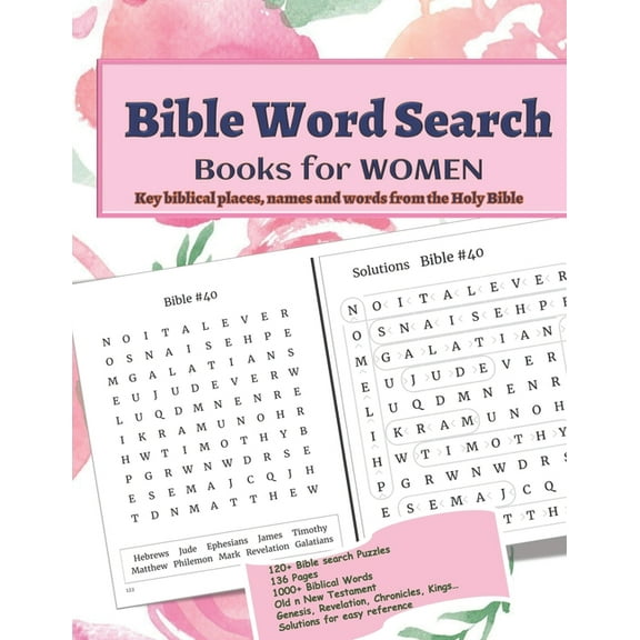 Bible Word Search Books for Women, (Paperback)
