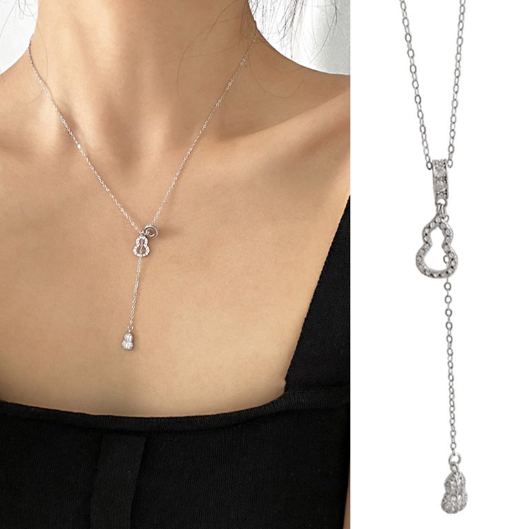 XINHUADSH Clavicle Chain Fine Workmanship Fade-resistant Wear-resistant  Elegant Anti-rust Neck Decoration Accessory Y Shape Thin Chain Necklace for  Daily Life 