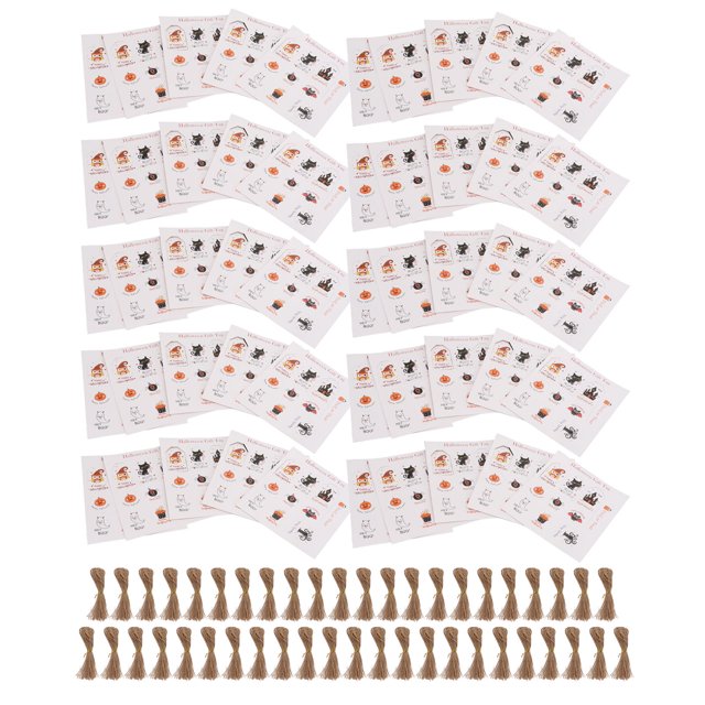 100pcs Gift Tag Cute Increase Festive Mood Hallowmas Gift Tag for Friends Family Members
