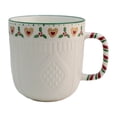 thumbnail image 4 of Set Tarros de Porcelana Blanca con Relieve, Colección Navideña, 4 Modelos Diferentes, Tazas para Bebidas Calientes, Capacidad 345 ml, 4 of 5