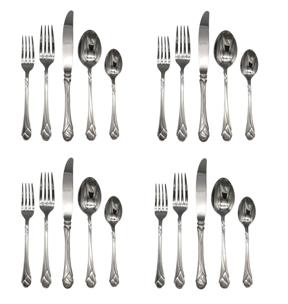 Mikasa Sweet Pea 18/8 Stainless Steel 5pc Place Setting Service for One 