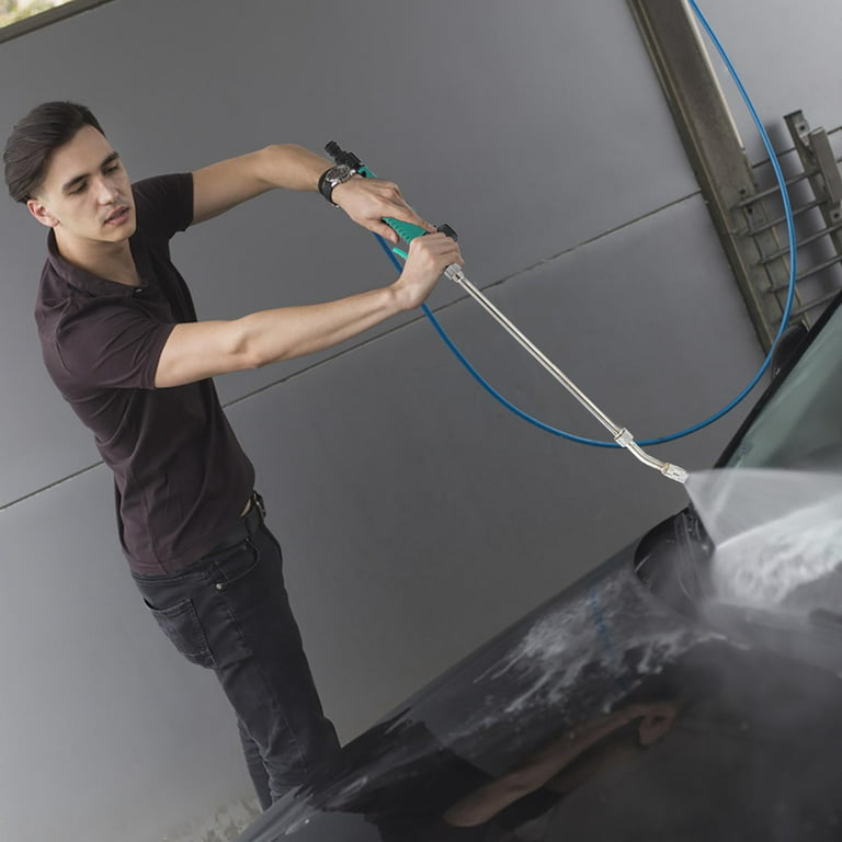 CLZOUD Car Cleaning Set High Pressure Power Washer 2 in 1 High Pressure  Washer Tool Metal Power Garden Sprinkler 77CM with Foam Bottle 