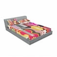 thumbnail image 3 of Ambesonne Colorful Fitted Sheet & Pillow Sham Set, Music Instruments, Twinxl, Multicolor, 3 of 3