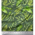 thumbnail image 1 of Soimoi Green Cotton Cambric Fabric Leaf Leaves Print Sewing Fabric Yard 56 Inch Wide, 1 of 3
