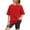 Red, variant on Spazoro Little & Big Girls Leisure Outfit Sets, Crew Neck Summer Solid Color 2-Pieces Short Sleeve Shirt and Shorts Sets Wine Size 5 T