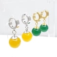 thumbnail image 4 of Dragon Z Vegetto Potara Ball Goku Drop Dangle Earrings - Super Saiyan Simulative Bead Ear Clip Cuff for Women & Men Cosplay Costume Jewelry, 4 of 4