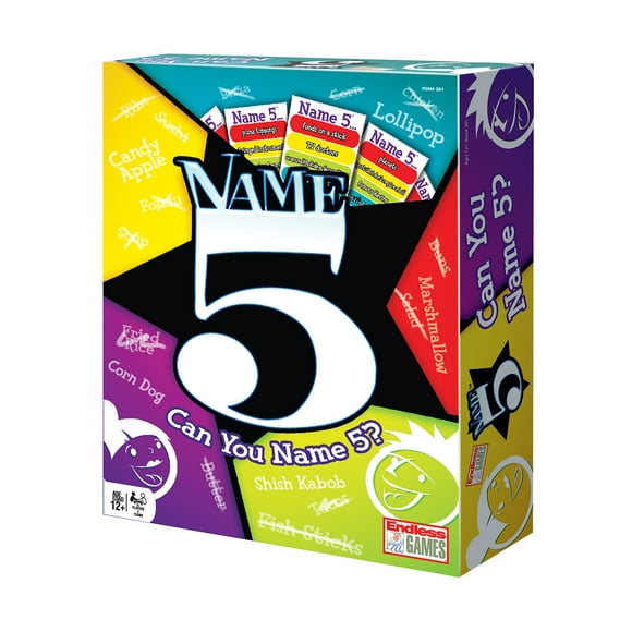Juego de fiesta Endless Games Name 5 Quick Thinking con 144 cartas