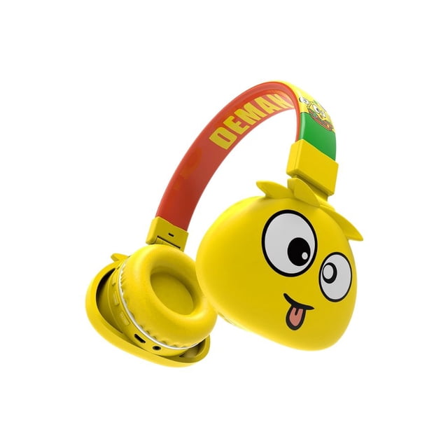 Audífonos de diadema inalámbricos Gadgets and Fun para niños diseño de monstruos color Amarillo
