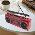 thumbnail image 4 of Lecteur de Cassettes Rétro Enregistreur Radio AM SW avec Haut-Parleur Bluetooth, à Piles Alimenté par C.a., Enregistreur Lecteur de Cassettes Fente USB Rouge, 4 of 7