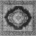 thumbnail image 1 of Ahgly Company Indoor Square Medallion Gray Traditional Area Rugs, 7' Square, 1 of 1
