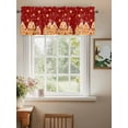 thumbnail image 2 of Christmas Valances for Windows Candy Gingerbread House Snow Red Backdrop Rod Pocket Curtains Valance Short Window Treatment Drapes for Living Room, Bedroom Bathroom 42"&nbsp;W x 12" L, 2 of 5
