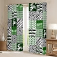 thumbnail image 3 of Homewish Dirt Bike Teens Black Out Curtains, Motorcycle Extreme Sports Curtains Pack of 2 (42x63 Each), Green Fashion Abstract Bedroom Curtains, Curtains and Drapes Room Decor, 3 of 6