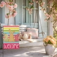 thumbnail image 3 of Welcome Easter Rabbits Garden Flags for Outside 12.5x18 Double Sided, Colorful Bunnies Small Yard Decoration, Seasonal Spring Celebration Decor for Farmhouse Holiday Outdoor, 3 of 6