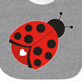 thumbnail image 4 of Inktastic Ladybug with a White Heart Girls Baby Bib, 4 of 4