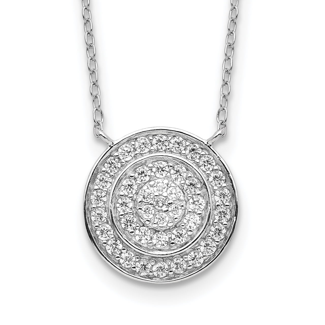 Mireval Sterling Silver on Graduation Day Disc Charm on a Sterling Silver Chain Necklace 16-20