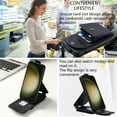thumbnail image 3 of Allytech Wallet Case for Samsung Galaxy S24 FE with Hand Strap & Shoulder Strap, Flip Premium PU Leather Case with Credit Card Slots, Kickstand Magnetic Closure Shockproof Protective Case, Black, 3 of 7