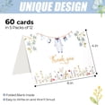 thumbnail image 4 of 60 Pack Baby Shower Thank You Cards with Envelopes & Stickers, 4x6 Inch Blue Gold Foil Value Bulk for Boy, 4 of 7