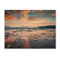 thumbnail image 3 of Designart "Sunset On Alaska Sea Coastal Serenity" Landscapes Print on Natural Pine Wood, 3 of 5