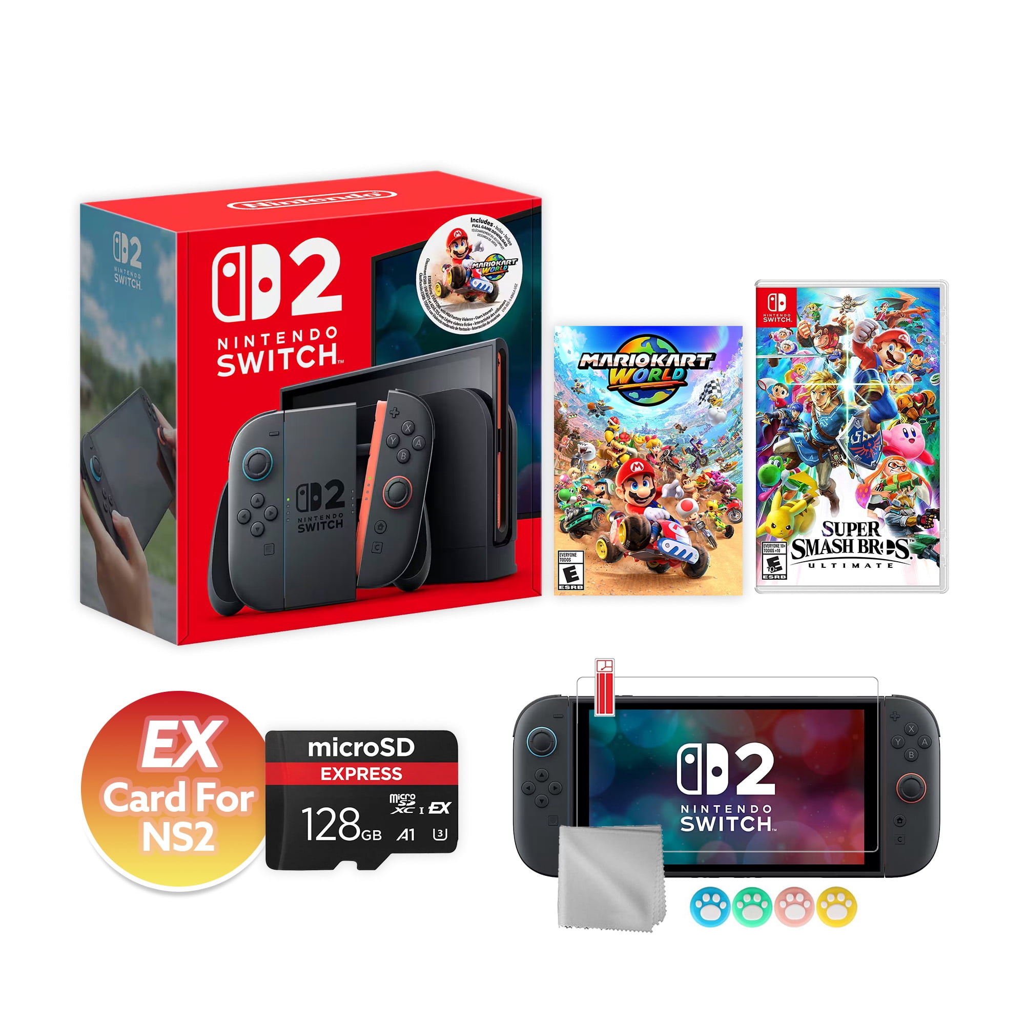 Nintendo Switch 2 Mario Kart World Bundle 256GB 7.9-Inch 1080P