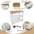 thumbnail image 2 of Kitchen Island Bar Station with Hardwood Counter Top - Slate Gray, 2 of 12