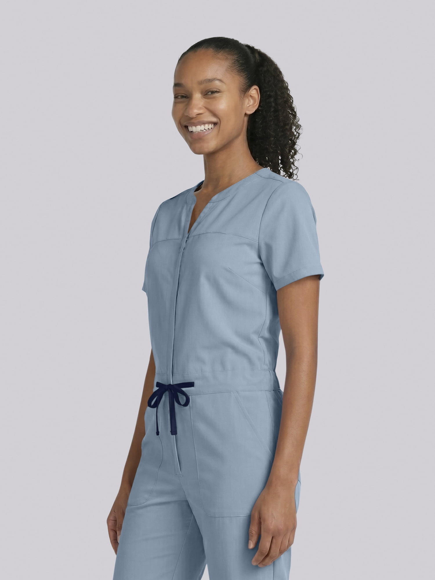Scrubstar Ultimate Women’s Antimicrobial Drawstring Straight Leg Scrub Jumpsuit, Sizes XS–2XL