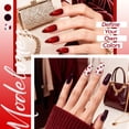 thumbnail image 2 of modelones Red Gel Nail Polish Set, 6 Colors 2026 Burgundy Bloody Wine Dark Red Jelly Pearl Glitter Gel Polish Silver Cat Eye Nail Polish with Liner Pen& Magnet& Wooden Stick LED Gift, 2 of 9