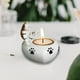 thumbnail image 5 of Portavelas de Cerámica con Forma de Gatos | Vaso para Velas Aromáticas | Amarillo | 9,3 X 8,9 X 8,5 Cm | Ideal para Decoración Del Hogar | 1 Unidad, 5 of 6