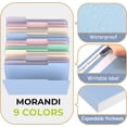 thumbnail image 4 of 18 Pcs Manilla Folders 8.5 x 11 Inch, 1/3-Cut Tab Colored File Folders Letter Size, Plastic Folder Aesthetic, School Business Office Manila Folders for Documents Paper, 4 of 5