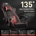 thumbnail image 4 of HLDIRECT Ergonomic Gaming Chair with Footrest, Gamer Chair with Lumbar & Headrest, Computer Chair for Adults, Black & Red, 4 of 6